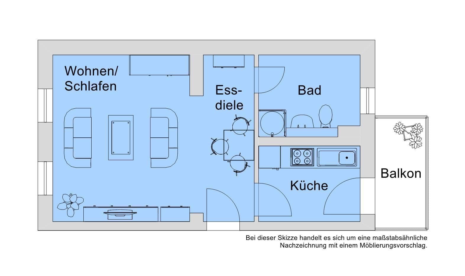 Pronájem bytu 1+1 41 m², Eichendorffstraße 32, Halle, Sasko-Anhaltsko Pronájem bytu 1+1 41 m², Eichendorffstraße 32, Halle, Sasko-Anhaltsko
