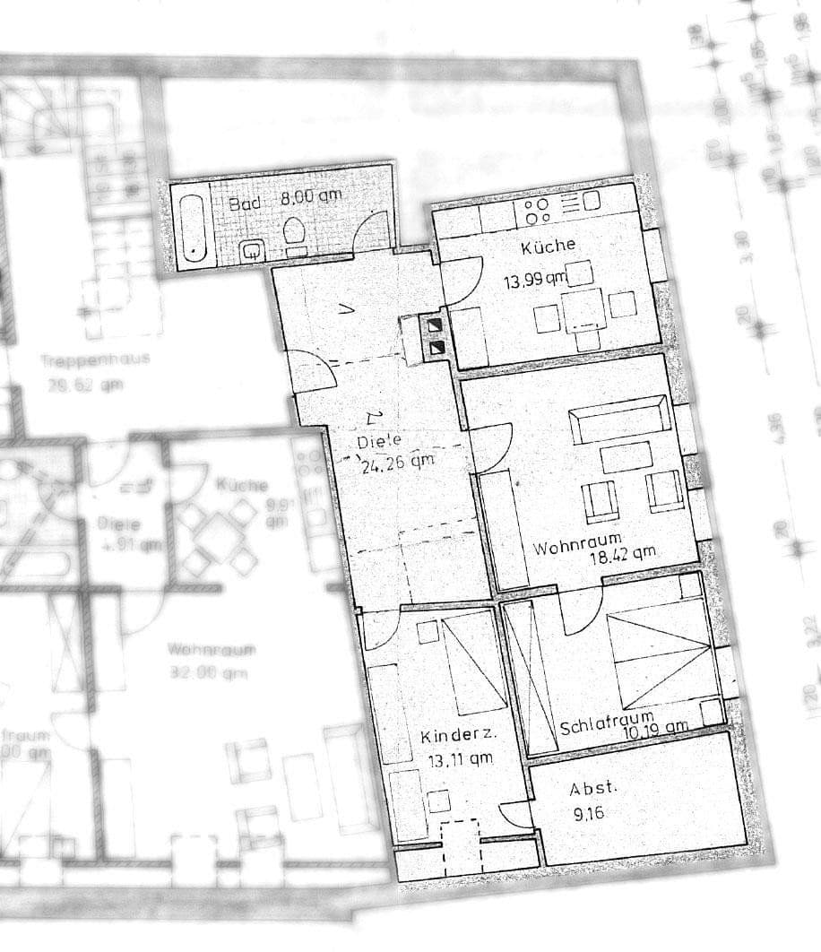 Pronájem bytu 3+1 84 m², Fürstenstraße 8, Straubing, Bavorsko Pronájem bytu 3+1 84 m², Fürstenstraße 8, Straubing, Bavorsko