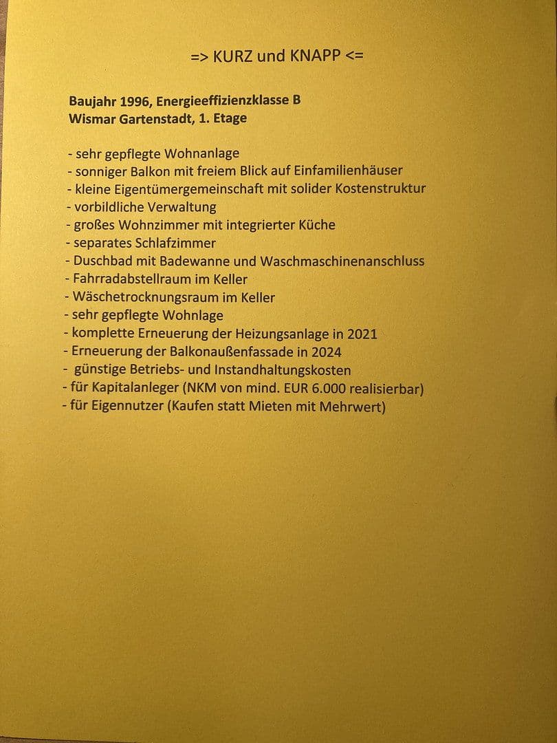 Prodej bytu 2+1 45 m², Wismar, Mecklenburg-Vorpommern Prodej bytu 2+1 45 m², Wismar, Mecklenburg-Vorpommern