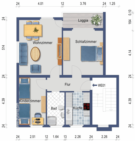 Pronájem bytu 3+1 62 m², Jahnstraße 1, Elze, Dolní Sasko Pronájem bytu 3+1 62 m², Jahnstraße 1, Elze, Dolní Sasko