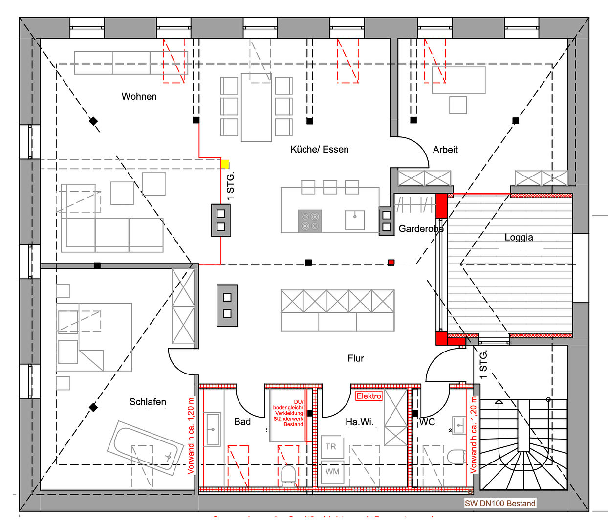 Pronájem bytu 3+kk 135 m², Kitzingen, Bavorsko Pronájem bytu 3+kk 135 m², Kitzingen, Bavorsko