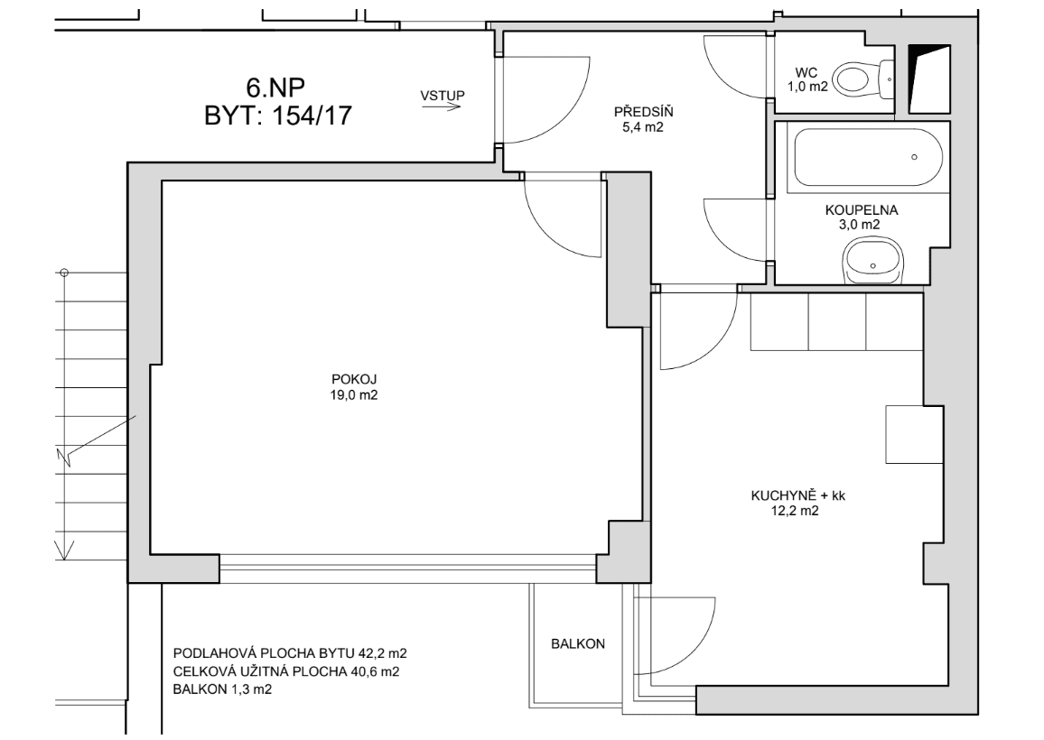 Prodej bytu 2+kk 42 m², Vítkova, Praha, Praha Prodej bytu 2+kk 42 m², Vítkova, Praha, Praha