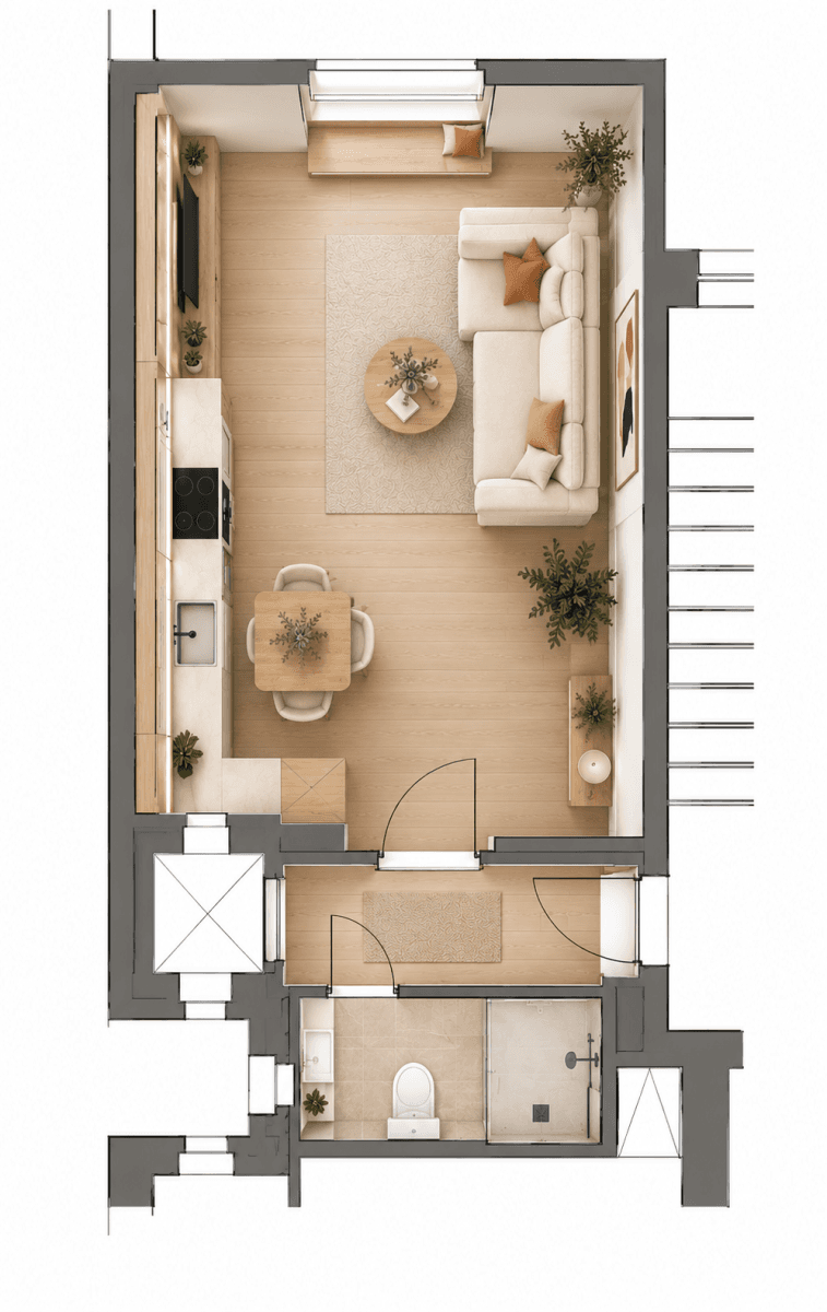 Prodej bytu 1+kk 26 m², Písecká, Praha, Praha Prodej bytu 1+kk 26 m², Písecká, Praha, Praha