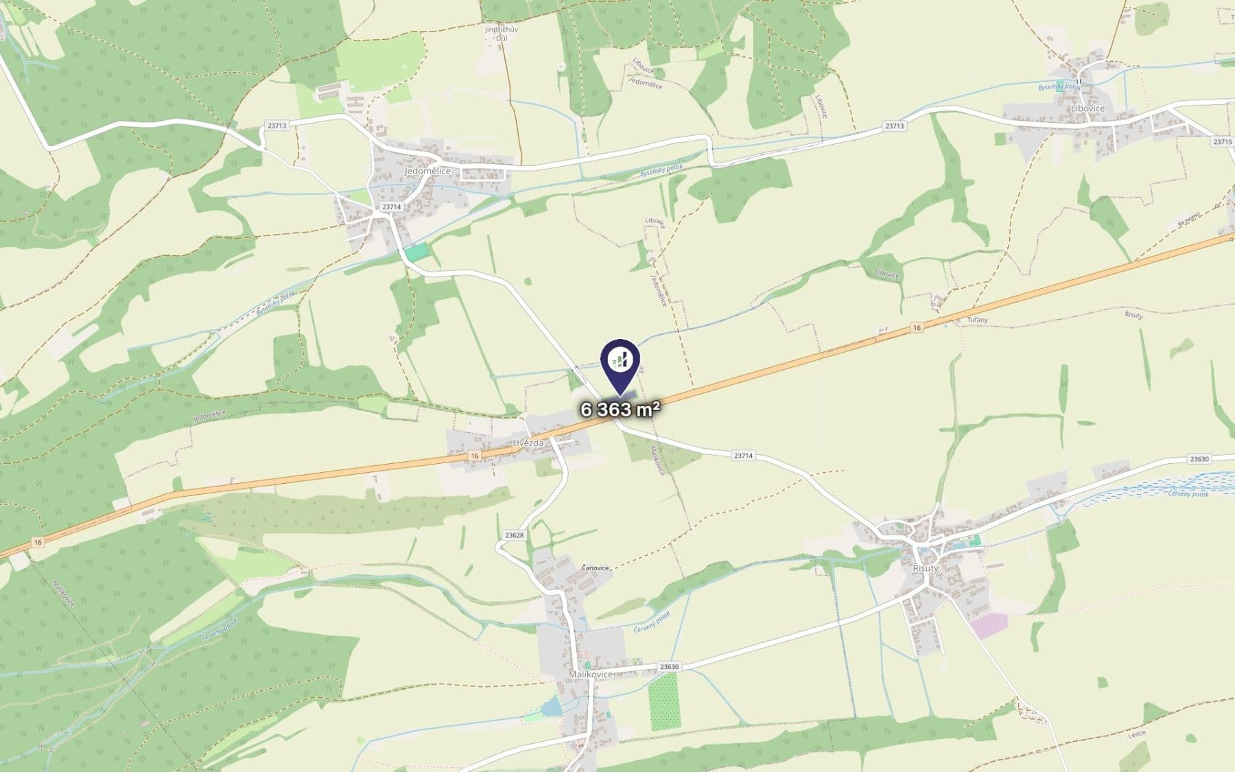 Prodej pozemku 2.121 m², Malíkovice, Středočeský kraj Prodej pozemku 2.121 m², Malíkovice, Středočeský kraj