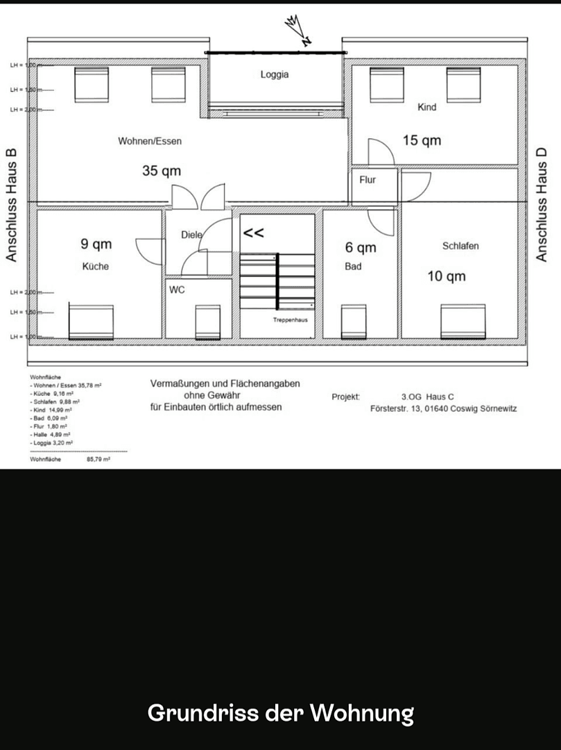 Pronájem bytu 3+1 85 m², Försterstraße 13, Coswig, Sasko Pronájem bytu 3+1 85 m², Försterstraße 13, Coswig, Sasko