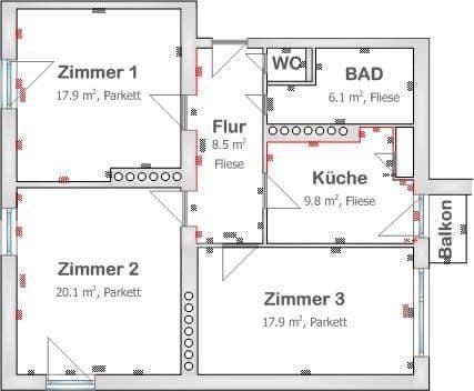Prodej bytu 3+1 83 m², Franckstraße 37, Graz, Štýrsko Prodej bytu 3+1 83 m², Franckstraße 37, Graz, Štýrsko