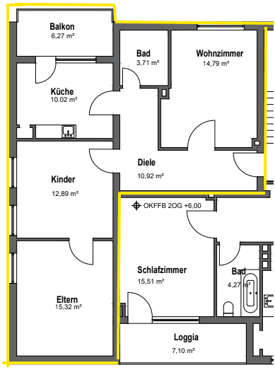 Pronájem bytu 3+1 71 m², Essener Straße 45a, Bochum, Severní Porýní-Vestfálsko Pronájem bytu 3+1 71 m², Essener Straße 45a, Bochum, Severní Porýní-Vestfálsko