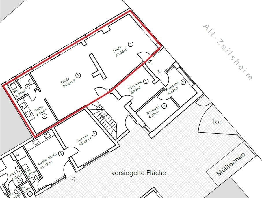 Prodej nebytového prostoru 55 m², Alt Zeilsheim 47, Frankfurt am Main, Hessen Prodej nebytového prostoru 55 m², Alt Zeilsheim 47, Frankfurt am Main, Hessen