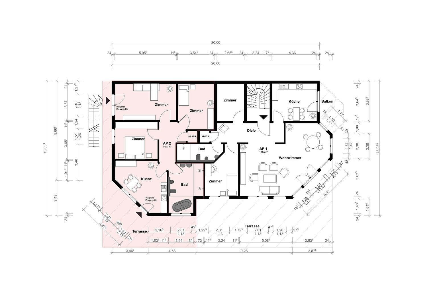 Pronájem bytu 3+1 119 m², Mottmannstraße 5b, Troisdorf, Severní Porýní-Vestfálsko Pronájem bytu 3+1 119 m², Mottmannstraße 5b, Troisdorf, Severní Porýní-Vestfálsko