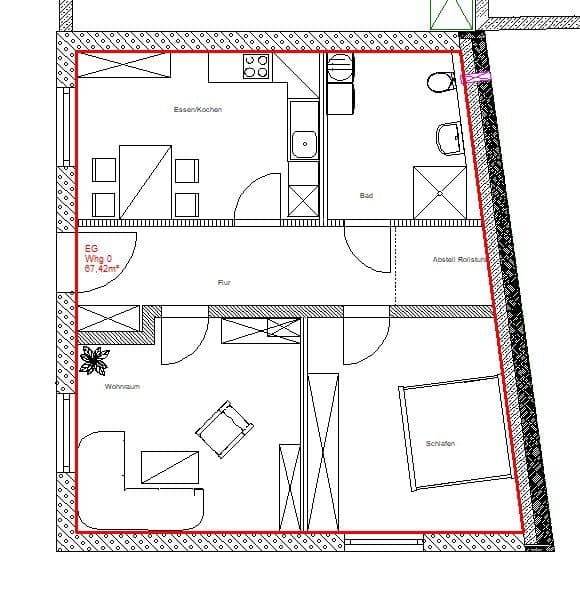 Pronájem bytu 3+1 68 m², Sinsheim, Bádensko-Württembersko Pronájem bytu 3+1 68 m², Sinsheim, Bádensko-Württembersko