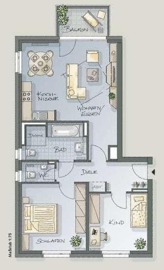 Pronájem bytu 3+1 82 m², Otto-Hue-Str. 2d, Gladbeck, Severní Porýní-Vestfálsko Pronájem bytu 3+1 82 m², Otto-Hue-Str. 2d, Gladbeck, Severní Porýní-Vestfálsko