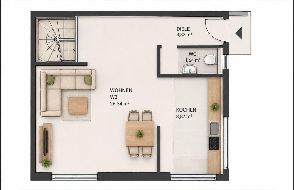 Prodej domu 129 m², pozemek 200 m², Wickererstraße 59i, Flörsheim, Hessen Prodej domu 129 m², pozemek 200 m², Wickererstraße 59i, Flörsheim, Hessen