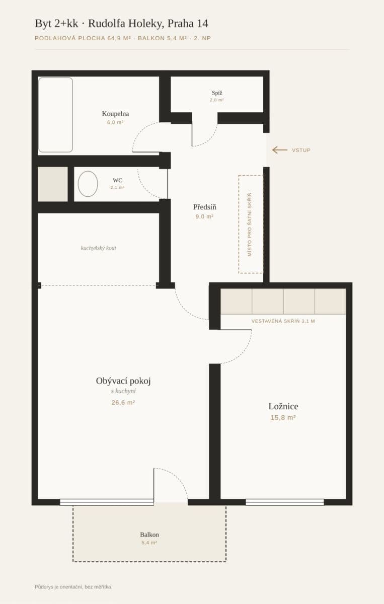 Prodej bytu 2+kk 65 m², Rudolfa Holeky, Praha, Praha Prodej bytu 2+kk 65 m², Rudolfa Holeky, Praha, Praha