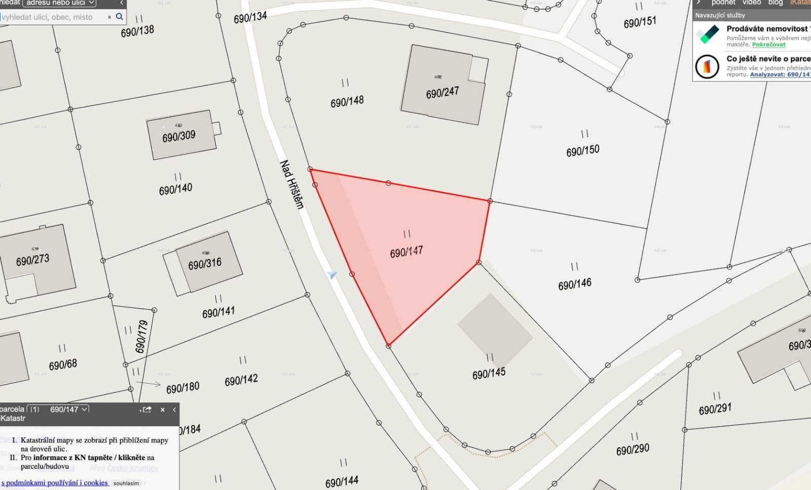Prodej pozemku 723 m², Horní Planá, Jihočeský kraj Prodej pozemku 723 m², Horní Planá, Jihočeský kraj