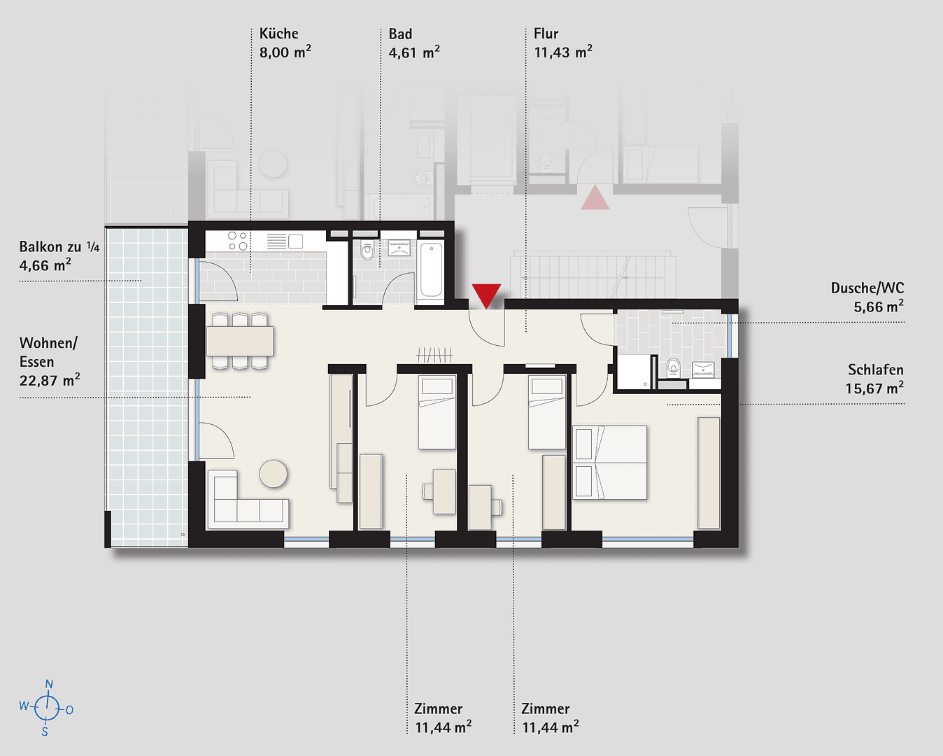 Pronájem bytu 4+1 96 m², Max-Lang-Straße 15/2, Leinfelden-Echterdingen, Bádensko-Württembersko Pronájem bytu 4+1 96 m², Max-Lang-Straße 15/2, Leinfelden-Echterdingen, Bádensko-Württembersko