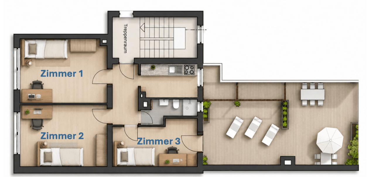 Pronájem bytu 65 m², Breitscheidstraße 55, Nürnberg, Bavorsko Pronájem bytu 65 m², Breitscheidstraße 55, Nürnberg, Bavorsko