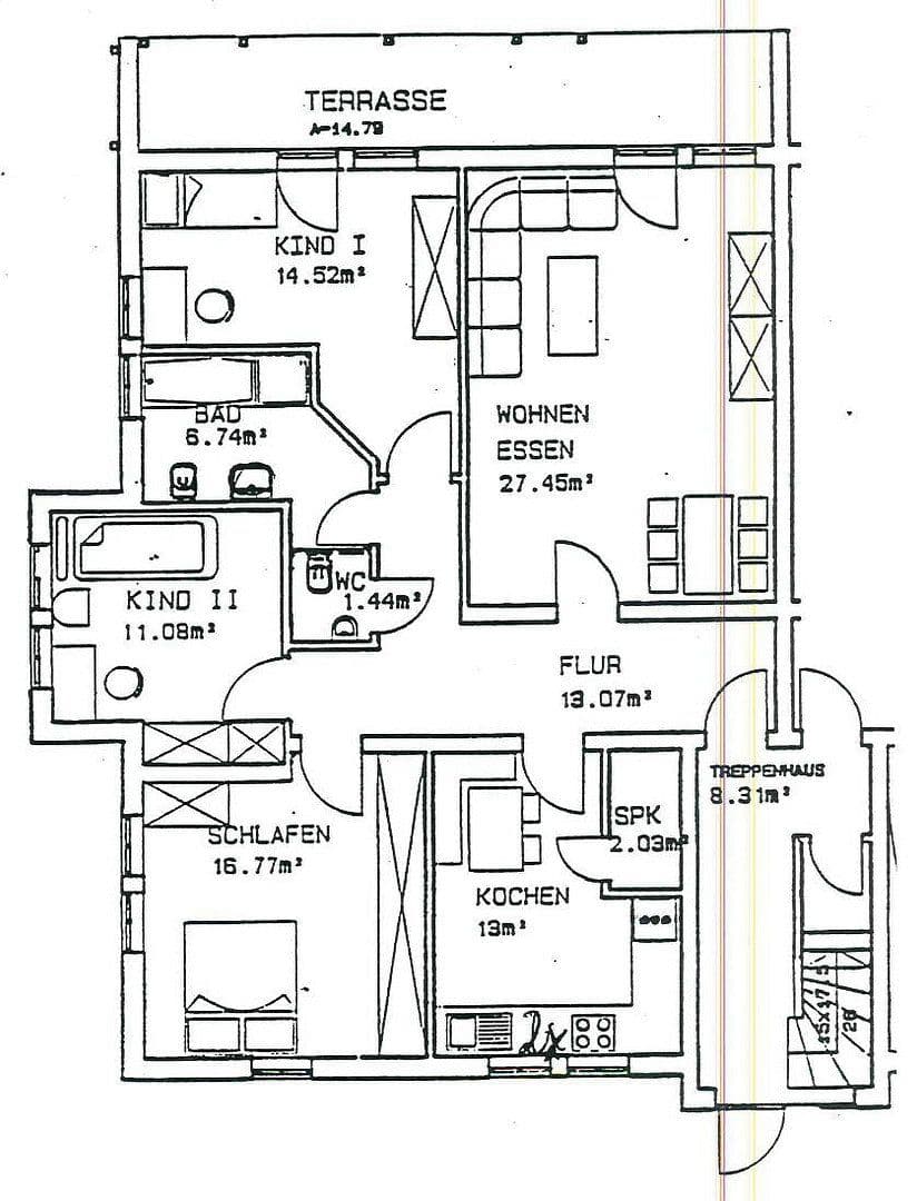 Pronájem bytu 4+1 110 m², Udenborner Str. 4a, Wabern, Hessen Pronájem bytu 4+1 110 m², Udenborner Str. 4a, Wabern, Hessen