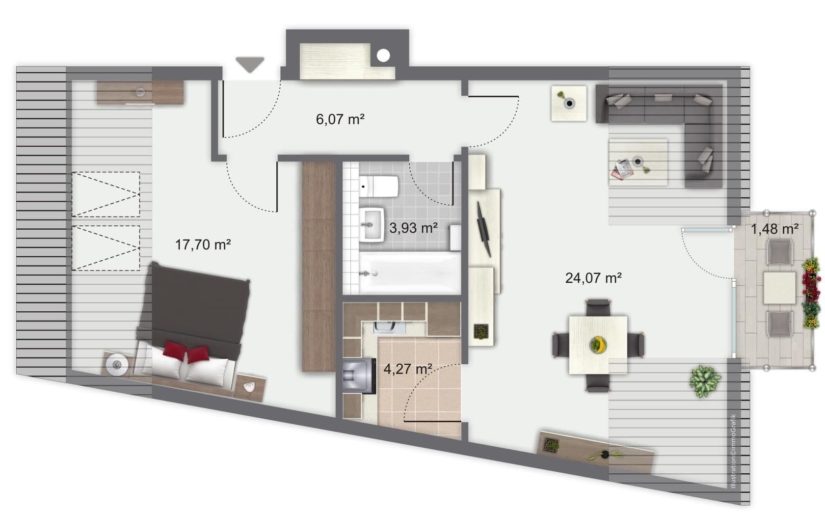 Prodej bytu 2+1 58 m², Ottostraße 69a, Ottobrunn, Bavorsko Prodej bytu 2+1 58 m², Ottostraße 69a, Ottobrunn, Bavorsko