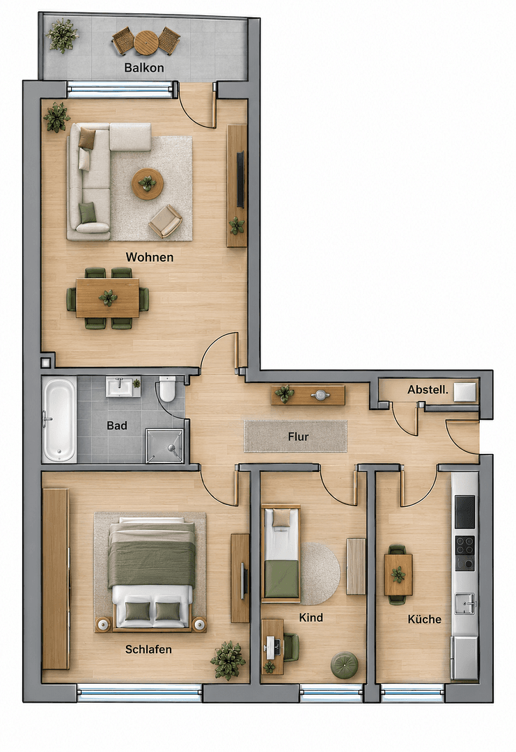 Pronájem bytu 3+1 83 m², Königsberger Str. 2, Moers, Severní Porýní-Vestfálsko Pronájem bytu 3+1 83 m², Königsberger Str. 2, Moers, Severní Porýní-Vestfálsko