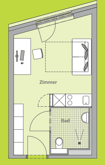 Pronájem bytu 1+1 26 m², Dasselstr. 1b, Köln, Severní Porýní-Vestfálsko Pronájem bytu 1+1 26 m², Dasselstr. 1b, Köln, Severní Porýní-Vestfálsko