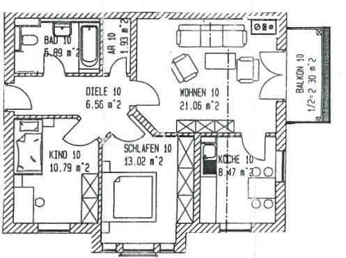 Pronájem bytu 3+1 70 m², Gauting, Bavorsko Pronájem bytu 3+1 70 m², Gauting, Bavorsko