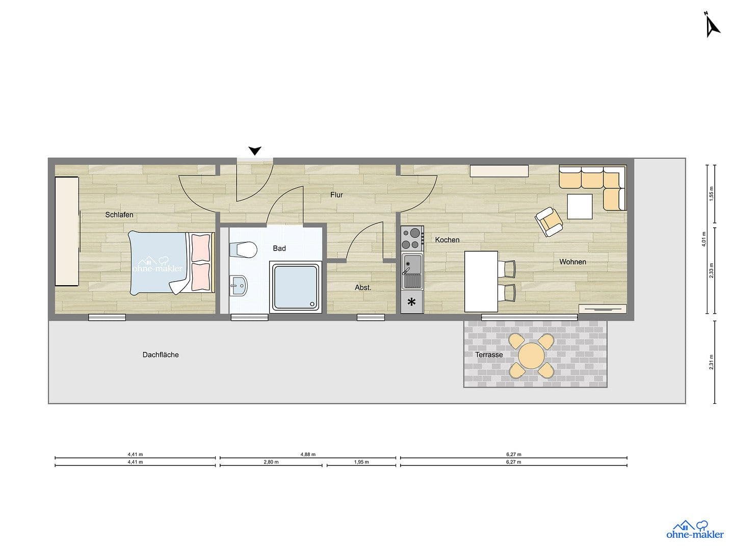 Pronájem bytu 2+kk 62 m², Schermbeck, Severní Porýní-Vestfálsko Pronájem bytu 2+kk 62 m², Schermbeck, Severní Porýní-Vestfálsko