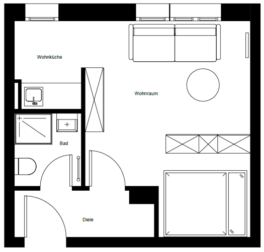 Pronájem bytu 1+1 30 m², Fritschestr. 55, Berlin, Berlín Pronájem bytu 1+1 30 m², Fritschestr. 55, Berlin, Berlín