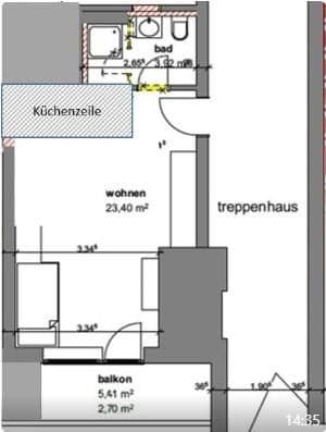 Pronájem bytu 1+1 30 m², Dollstraße 10, Ingolstadt, Bavorsko Pronájem bytu 1+1 30 m², Dollstraße 10, Ingolstadt, Bavorsko