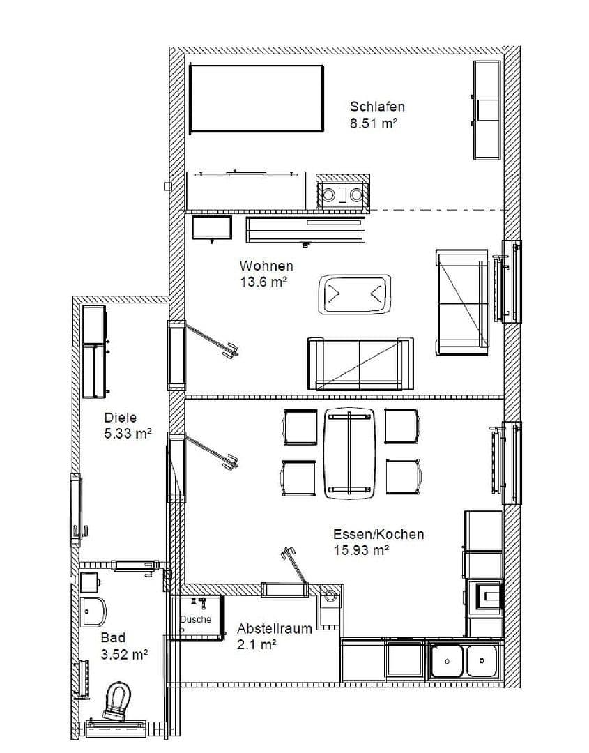 Pronájem bytu 1+kk 47 m², Karben, Hessen Pronájem bytu 1+kk 47 m², Karben, Hessen