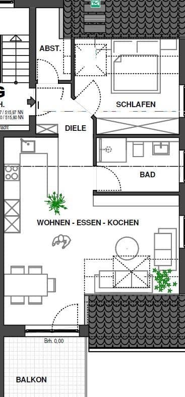 Pronájem bytu 2+1 59 m², Deggingen, Bádensko-Württembersko Pronájem bytu 2+1 59 m², Deggingen, Bádensko-Württembersko