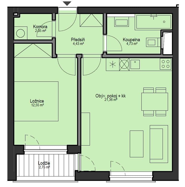 Pronájem bytu 2+kk 48 m², Jindřicha Bubeníčka, Praha, Praha Pronájem bytu 2+kk 48 m², Jindřicha Bubeníčka, Praha, Praha