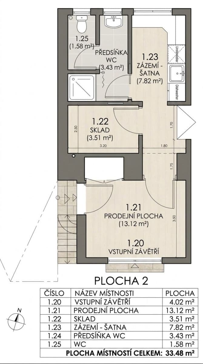 Pronájem nebytového prostoru 34 m², Hybešova, Brno, Jihomoravský kraj Pronájem nebytového prostoru 34 m², Hybešova, Brno, Jihomoravský kraj