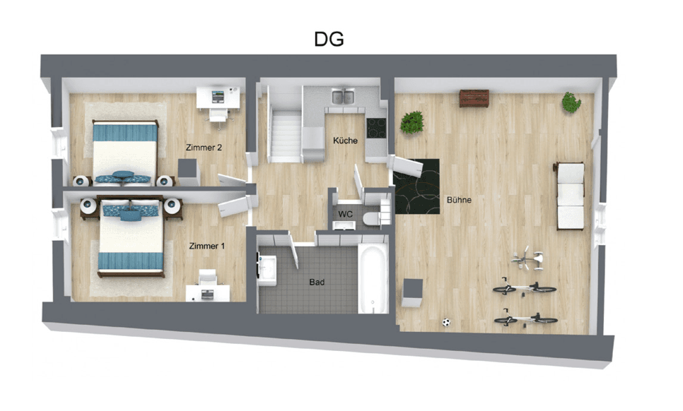 Pronájem bytu 3+1 79 m², Dornstetten, Bádensko-Württembersko Pronájem bytu 3+1 79 m², Dornstetten, Bádensko-Württembersko