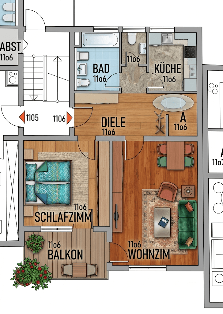 Prodej bytu 2+1 73 m², Im Guggenbühl 18, Überlingen, Bádensko-Württembersko Prodej bytu 2+1 73 m², Im Guggenbühl 18, Überlingen, Bádensko-Württembersko