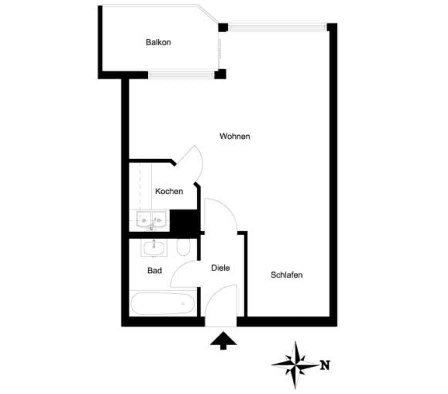 Prodej bytu 1+1 39 m², Erding, Bavorsko Prodej bytu 1+1 39 m², Erding, Bavorsko