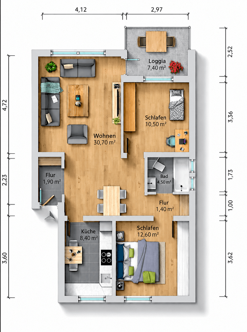 Prodej bytu 3+1 74 m², Behringsstr. 3, Hamm, Severní Porýní-Vestfálsko Prodej bytu 3+1 74 m², Behringsstr. 3, Hamm, Severní Porýní-Vestfálsko