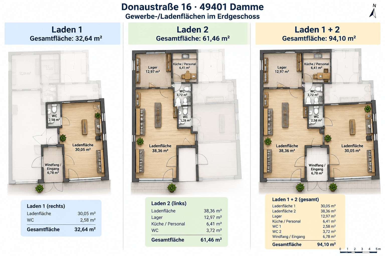 Pronájem kanceláře 33 m², Donaustraße 16, Damme, Dolní Sasko Pronájem kanceláře 33 m², Donaustraße 16, Damme, Dolní Sasko