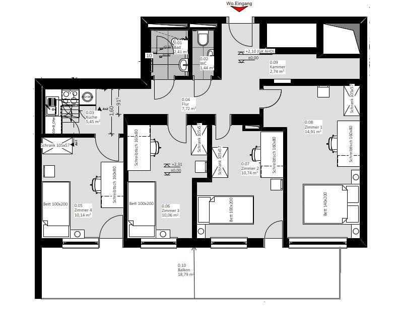Pronájem bytu 14 m², Terofalstraße 53, München, Bavorsko Pronájem bytu 14 m², Terofalstraße 53, München, Bavorsko