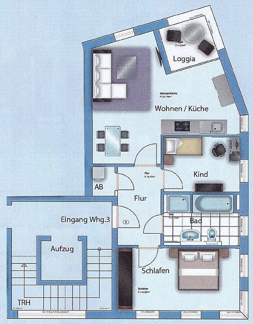 Pronájem bytu 3+1 68 m², Senden, Bavorsko Pronájem bytu 3+1 68 m², Senden, Bavorsko