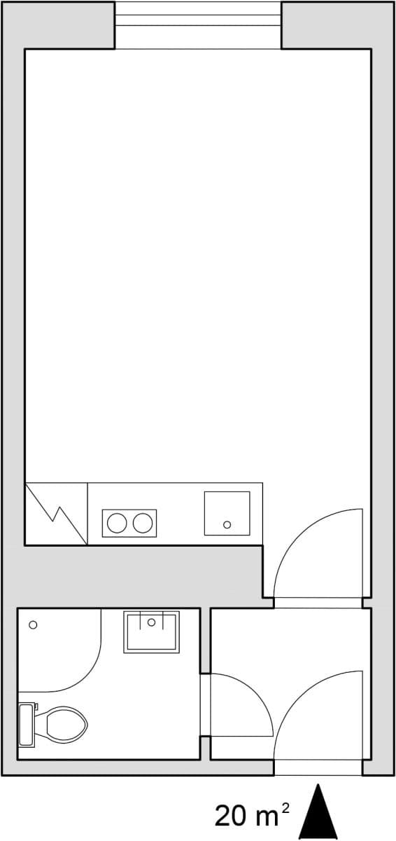 Pronájem bytu 1+kk 20 m², Kovářská, Praha, Praha Pronájem bytu 1+kk 20 m², Kovářská, Praha, Praha