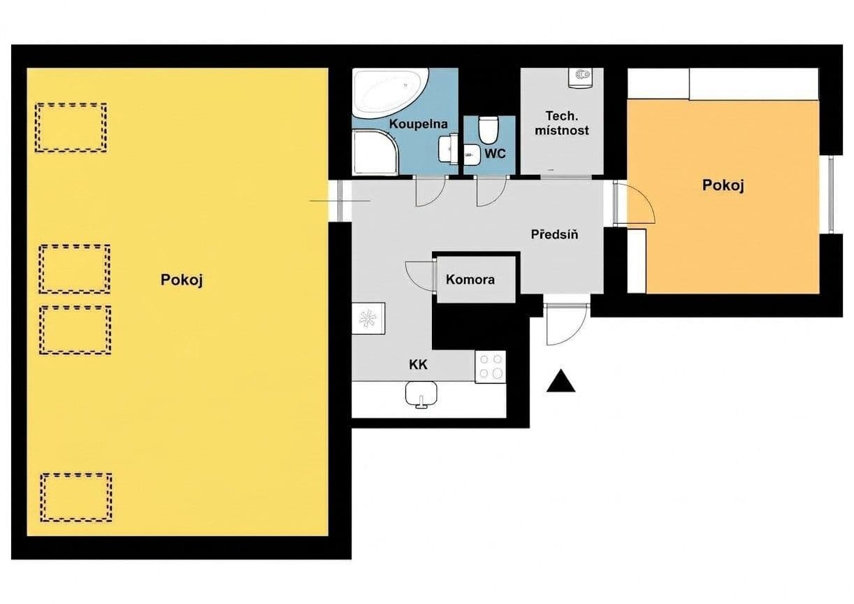 Pronájem bytu 2+1 87 m², Za Poštou, Praha, Praha Pronájem bytu 2+1 87 m², Za Poštou, Praha, Praha