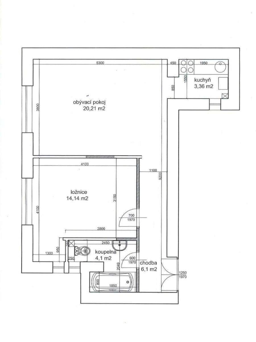 Prodej bytu 2+kk 48 m², Heydukova, Praha, Praha Prodej bytu 2+kk 48 m², Heydukova, Praha, Praha