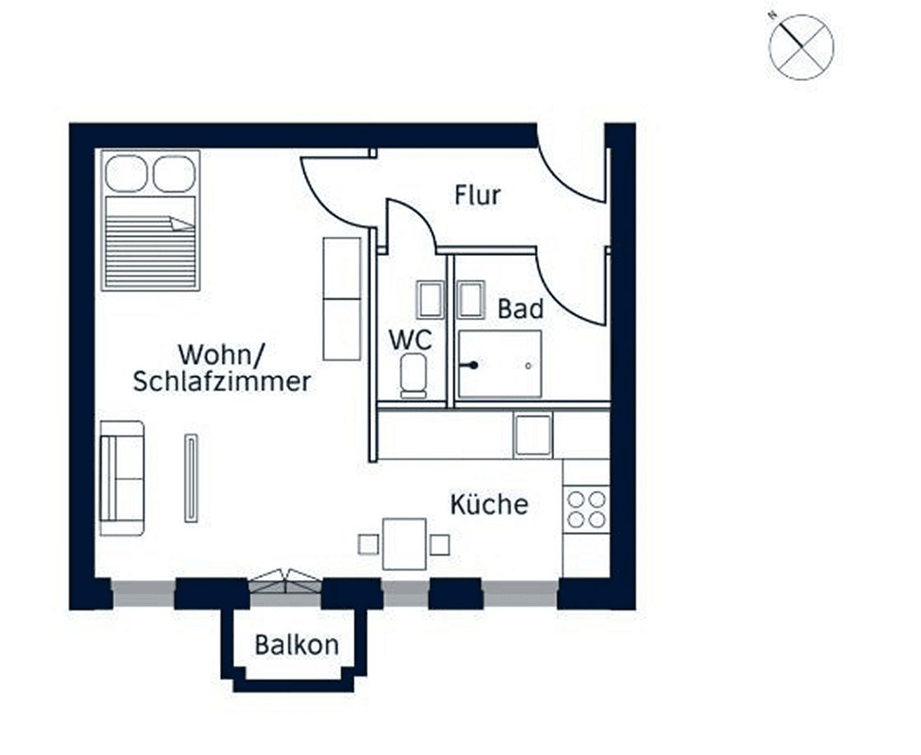 Pronájem bytu 1+1 42 m², 13349, Berlín Pronájem bytu 1+1 42 m², 13349, Berlín