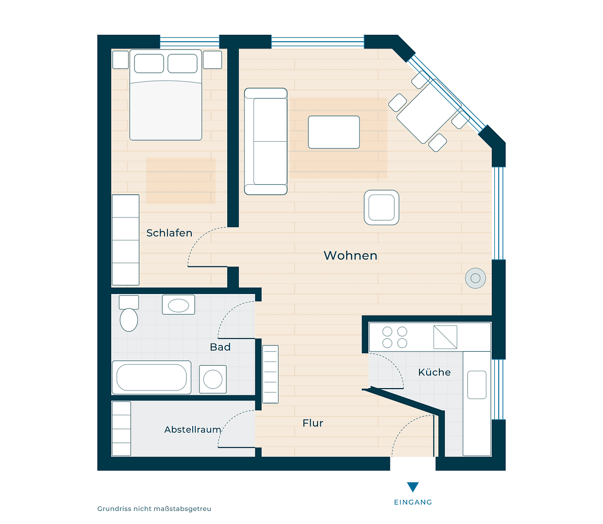Pronájem bytu 2+1 65 m², Gröpelinger Heerstraße 328, Bremen, Bremen Pronájem bytu 2+1 65 m², Gröpelinger Heerstraße 328, Bremen, Bremen