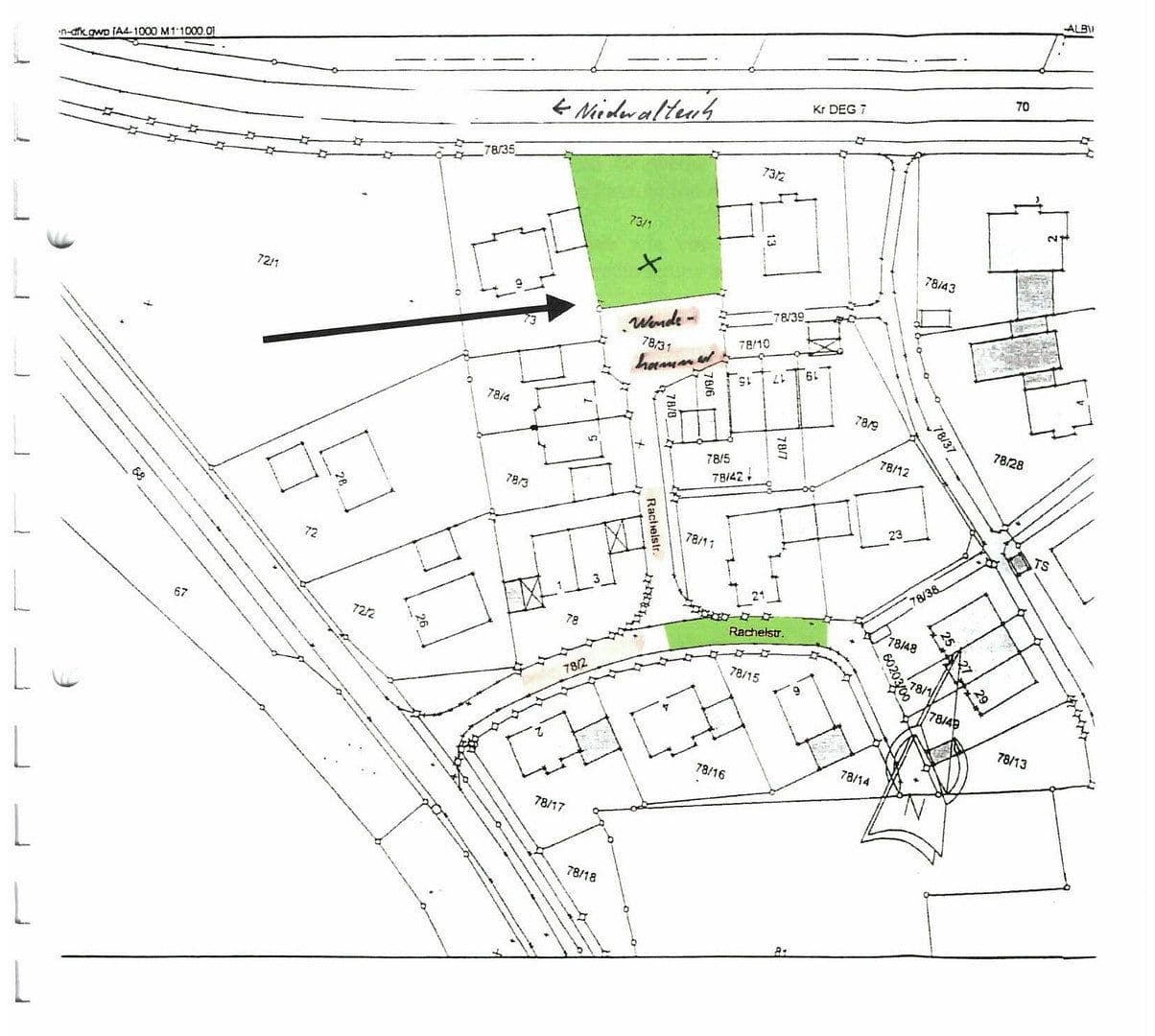 Prodej pozemku 737 m², Rachelstr. 11, Hengersberg, Bavorsko Prodej pozemku 737 m², Rachelstr. 11, Hengersberg, Bavorsko