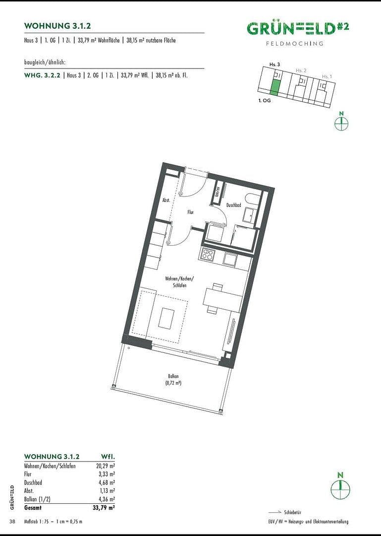 Pronájem bytu 1+1 34 m², Lilli-Kurowski-Straße 11, München, Bavorsko Pronájem bytu 1+1 34 m², Lilli-Kurowski-Straße 11, München, Bavorsko