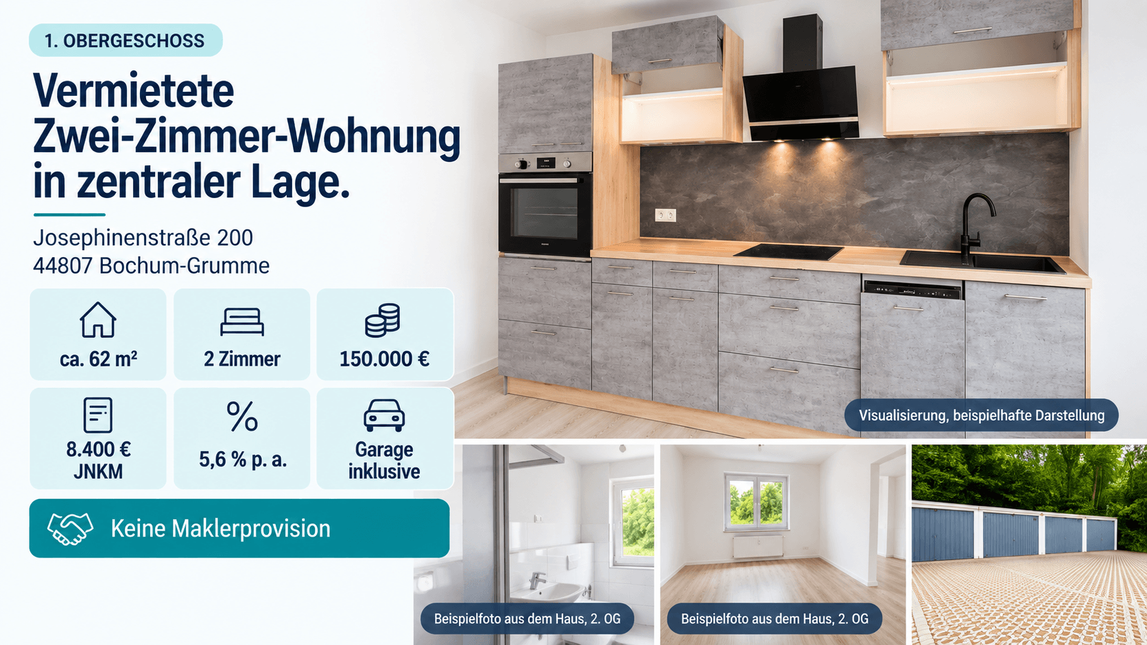 Prodej bytu 2+1 60 m², Josephinenstraße 200, Bochum, Severní Porýní-Vestfálsko Prodej bytu 2+1 60 m², Josephinenstraße 200, Bochum, Severní Porýní-Vestfálsko
