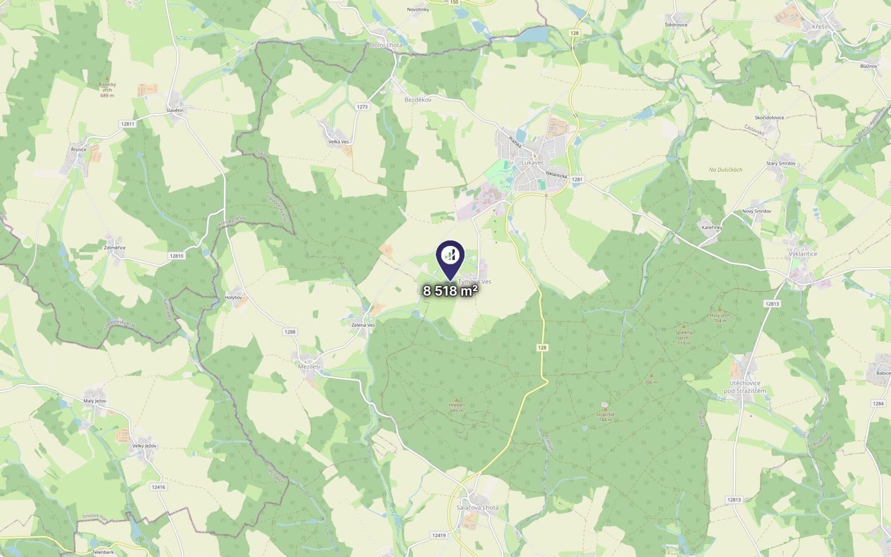 Prodej pozemku 8.518 m², Lukavec, Kraj Vysočina Prodej pozemku 8.518 m², Lukavec, Kraj Vysočina