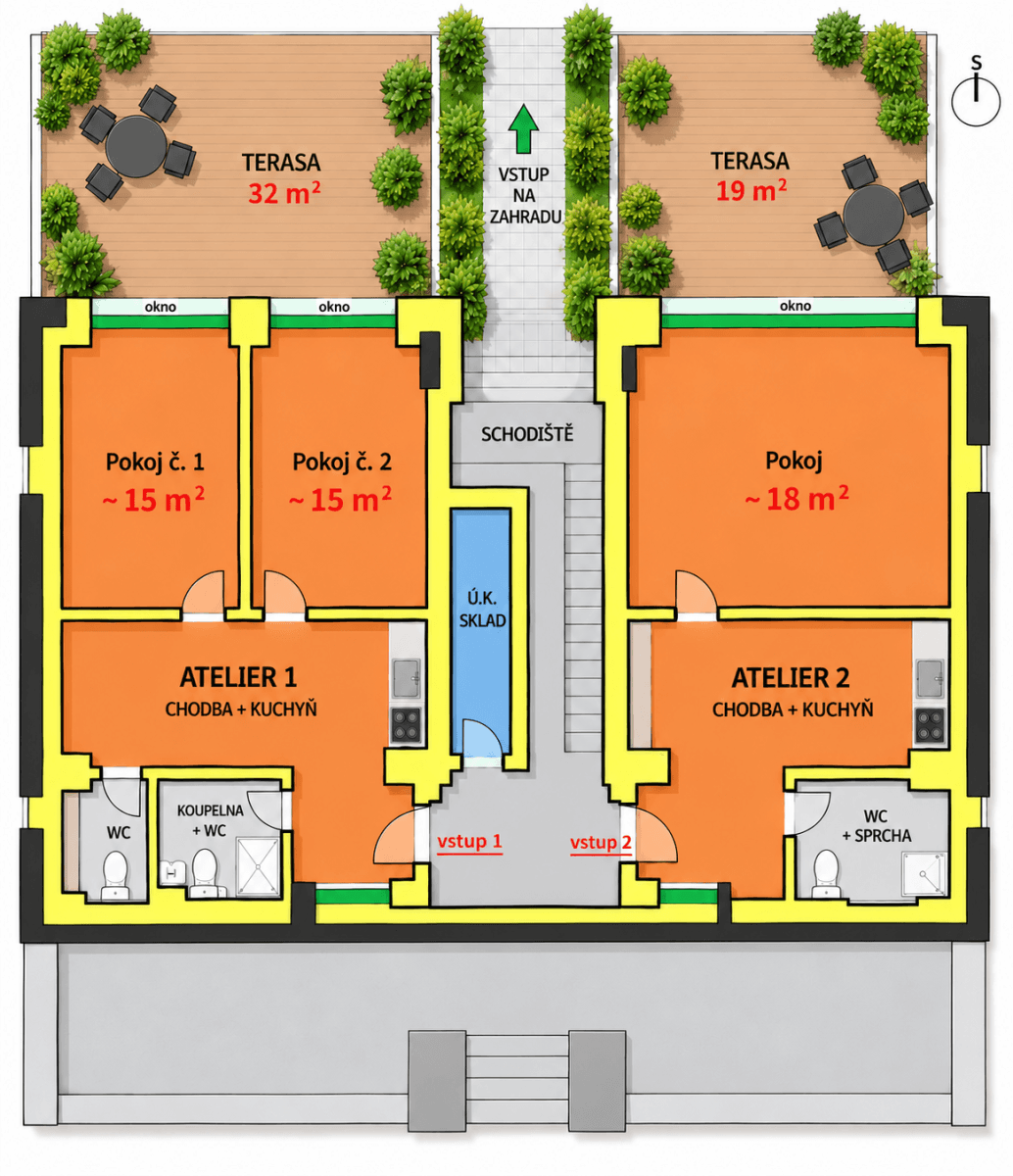 Pronájem bytu 2+1 71 m², Novovysočanská, Praha, Praha Pronájem bytu 2+1 71 m², Novovysočanská, Praha, Praha