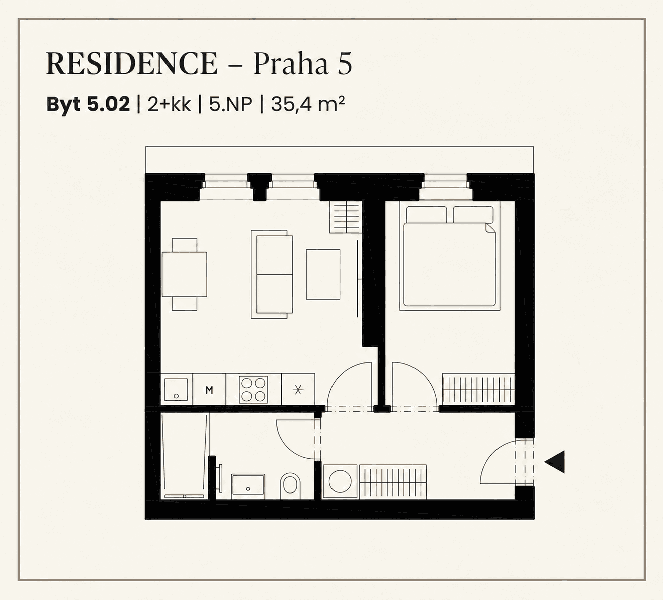 Prodej bytu 2+kk 35 m², Grafická, Praha, Praha Prodej bytu 2+kk 35 m², Grafická, Praha, Praha